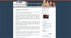 Desktop Screenshot of blog.operationkids.org